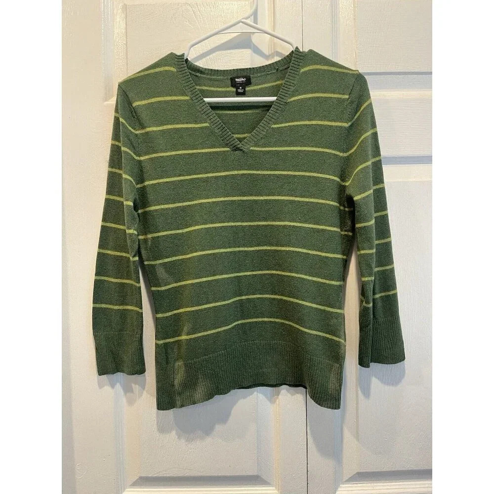 Mossimo Supply Co. Green V-Neck Sweater